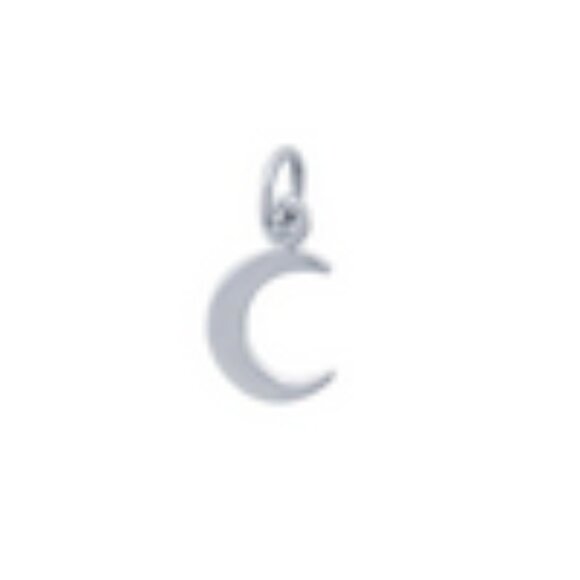 Tiny Crescent Moon Pendant - Picture 3 of 16